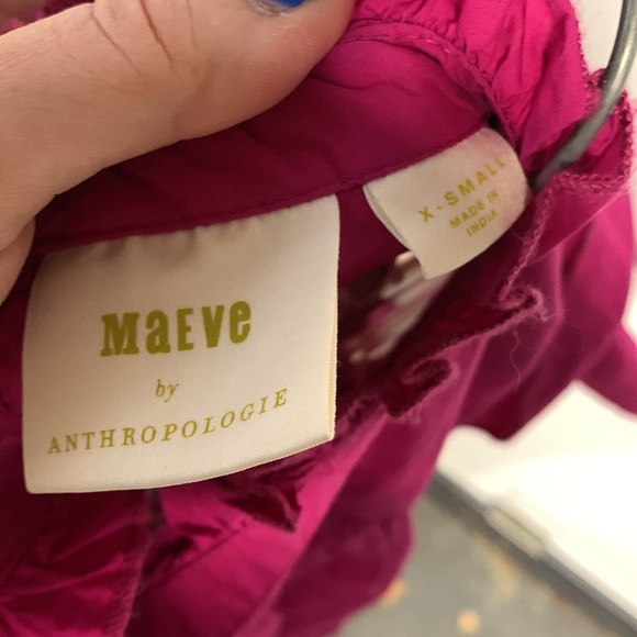 MAEVE ANTHROPOLOGIE OPHELIA BABYDOLL TUNIC BLOUSE PINK XS - Picture 4 of 6